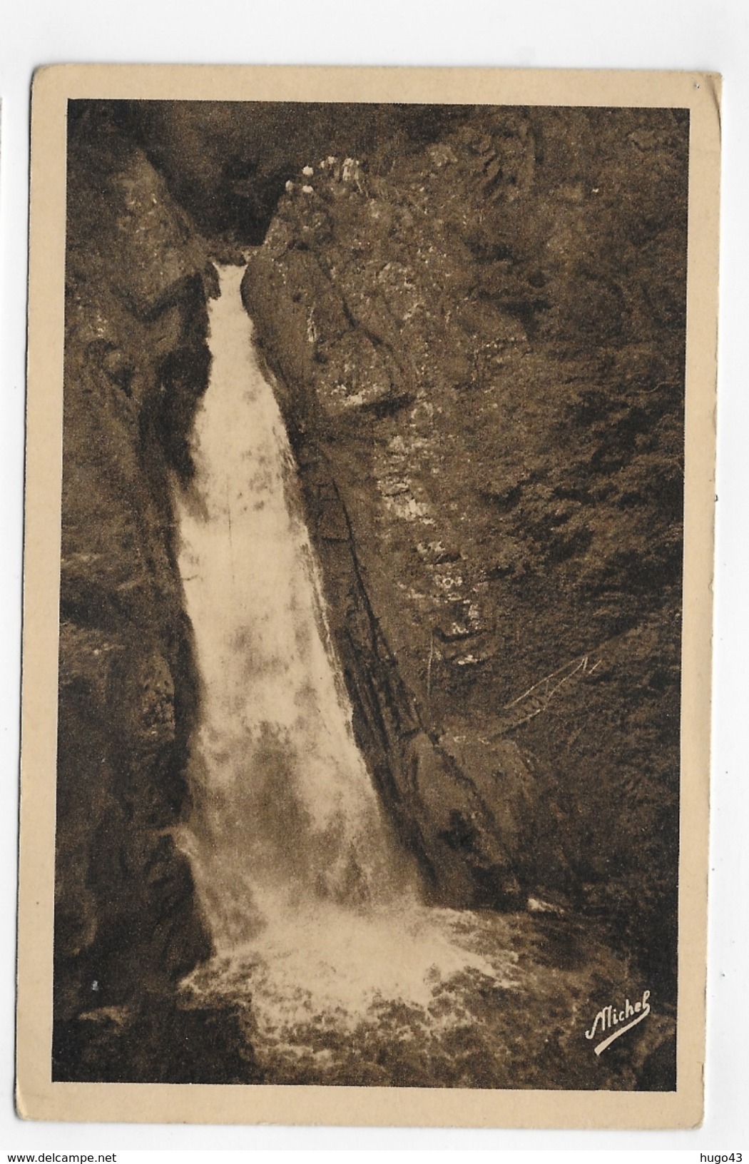 (RECTO / VERSO) GIMEL - CASCADE - LA QUEUE DE CHEVAL - BEAU CACHET - FORMAT CPA VOYAGEE - Autres & Non Classés