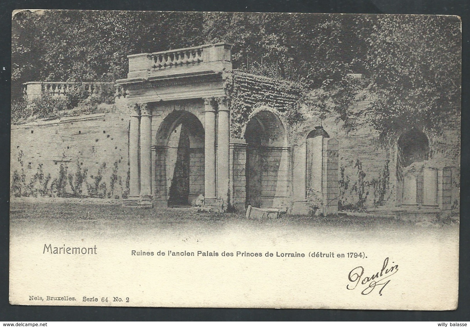 +++ CPA - MARIEMONT - Ruines De L'ancien Palais Des Princes De Lorraine - Nels Série 64 N° 2 // - Morlanwelz