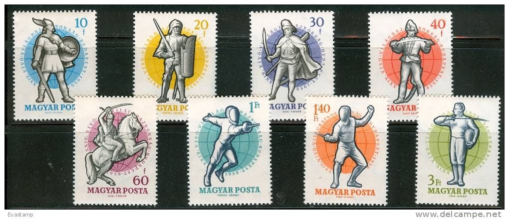 HUNGARY - 1959. World Fencing Chships Cpl.Set MNH! - Ungebraucht
