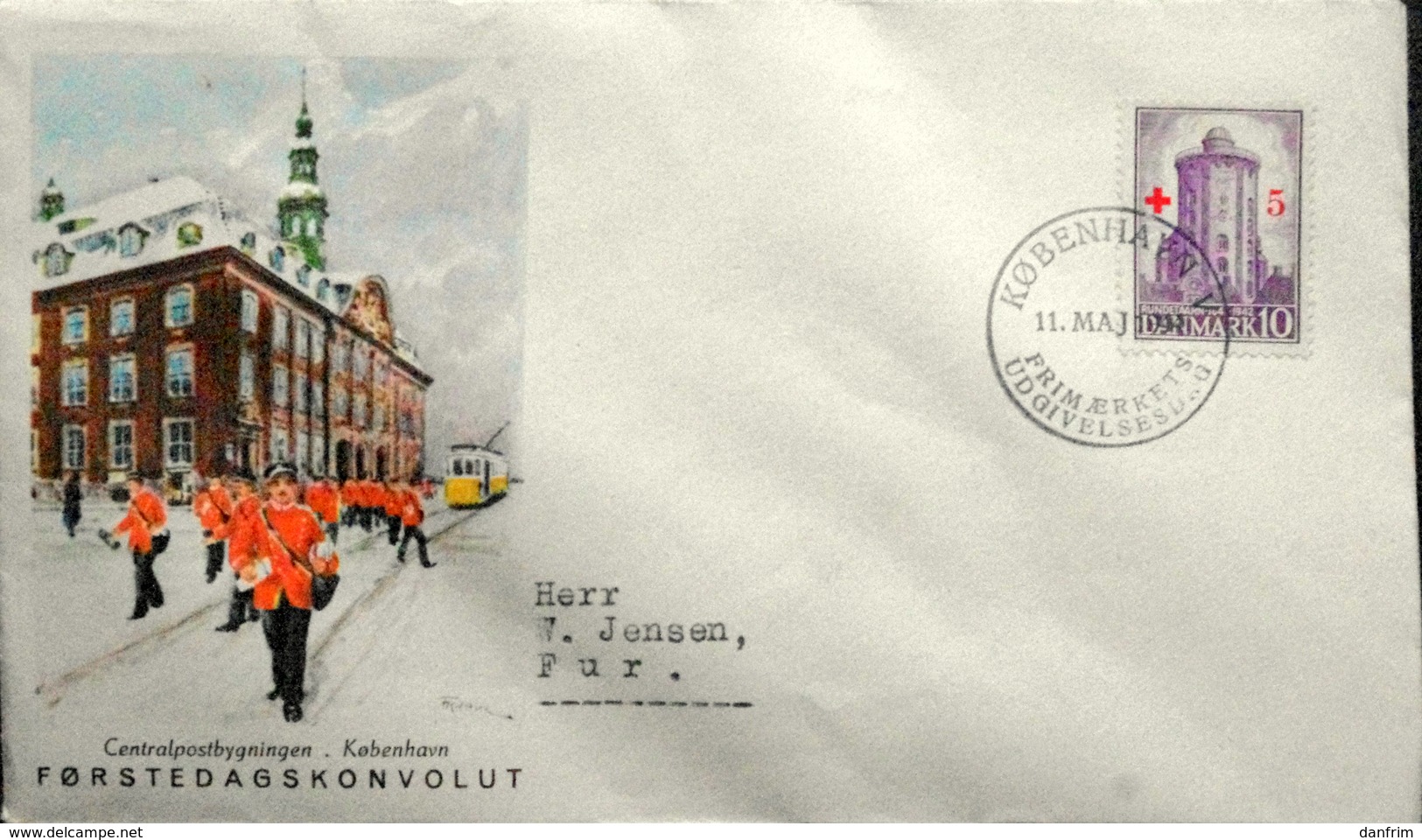 Denmark 1944  Minr.281   Rotes Kreuz  / Red Cross   FDC   ( Lot  6282 ) - Ungebraucht