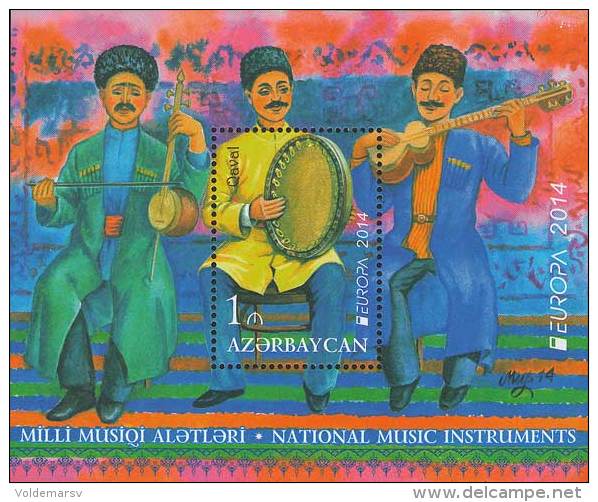 Azerbaïjan 2014 Mih. 1040 (Bl.139) Europa-Cept. Musical Instruments MNH ** - Azerbaïjan