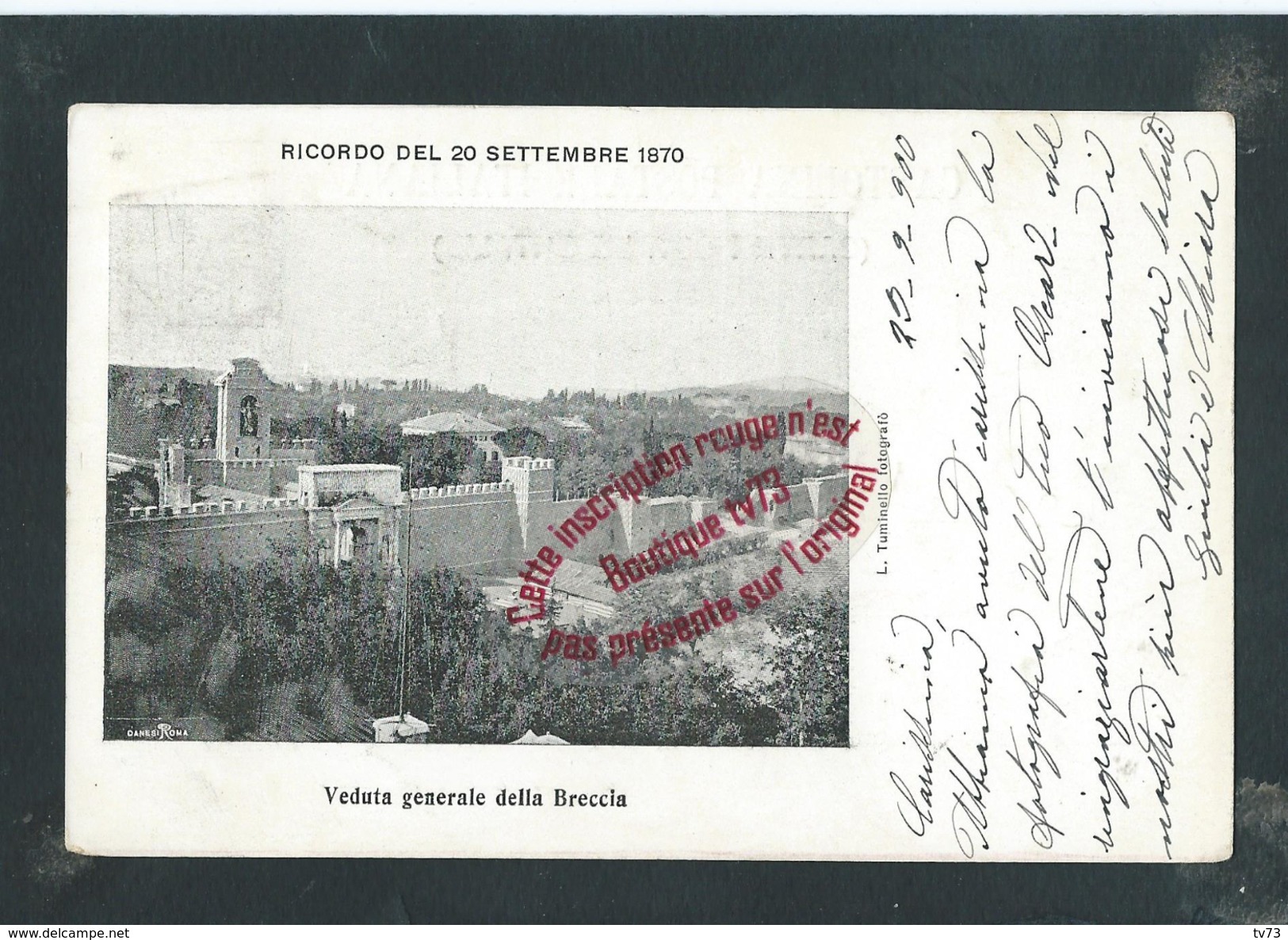 NN221 -  Ricordo Del 20 Settembre 1870 - Veduta Generale Della BRECCIA - Oblitération 1900 - Roma Ferrovia - Altri & Non Classificati