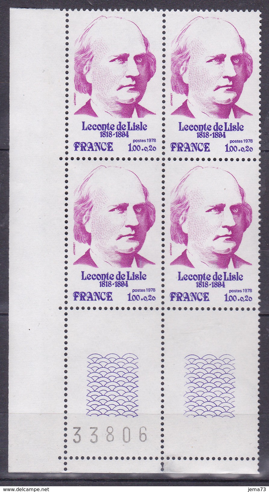 N° 1986  Personnages Célèbres: Le Comte De Losle: Bloc De 4 Timbres Neuf  Impeccable - Ongebruikt