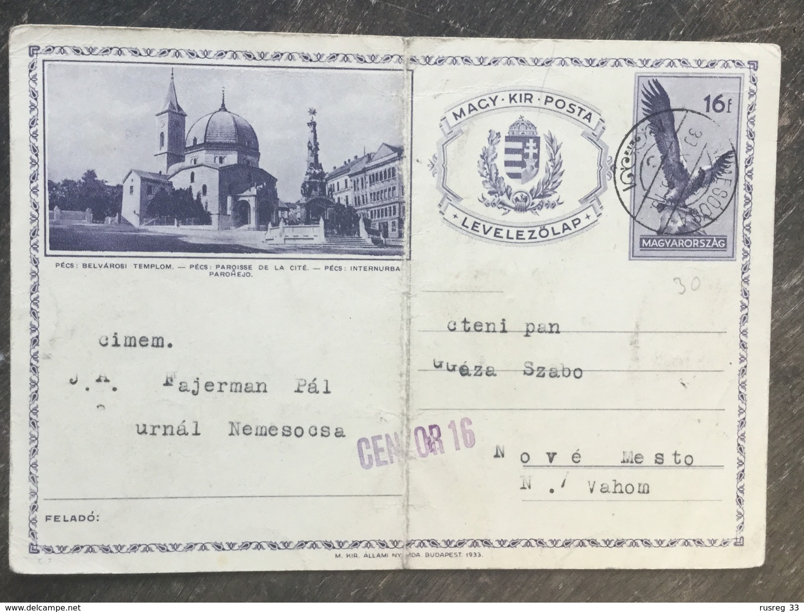 B20 Ungarn Hungary Hongrie Ganzsache Stationery Entier Postal P 97 C-7 Pécs Kirche - Ganzsachen