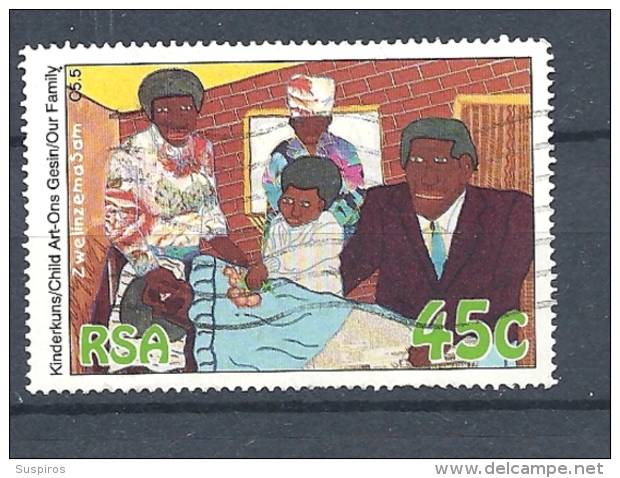 SUD AFRICA     -  1994 International Year Of The Family. Children's Paintings    USED - Usati