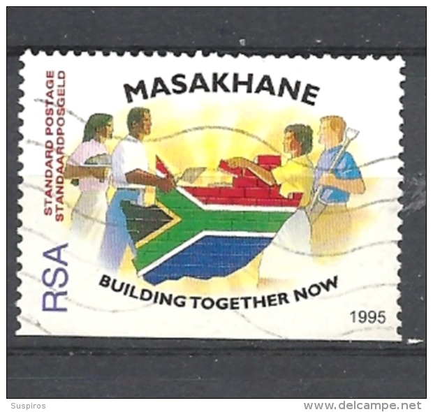 SUD AFRICA  1995 Masakhane Campaign      USED - Imperforated Top Or Bottom - Usati