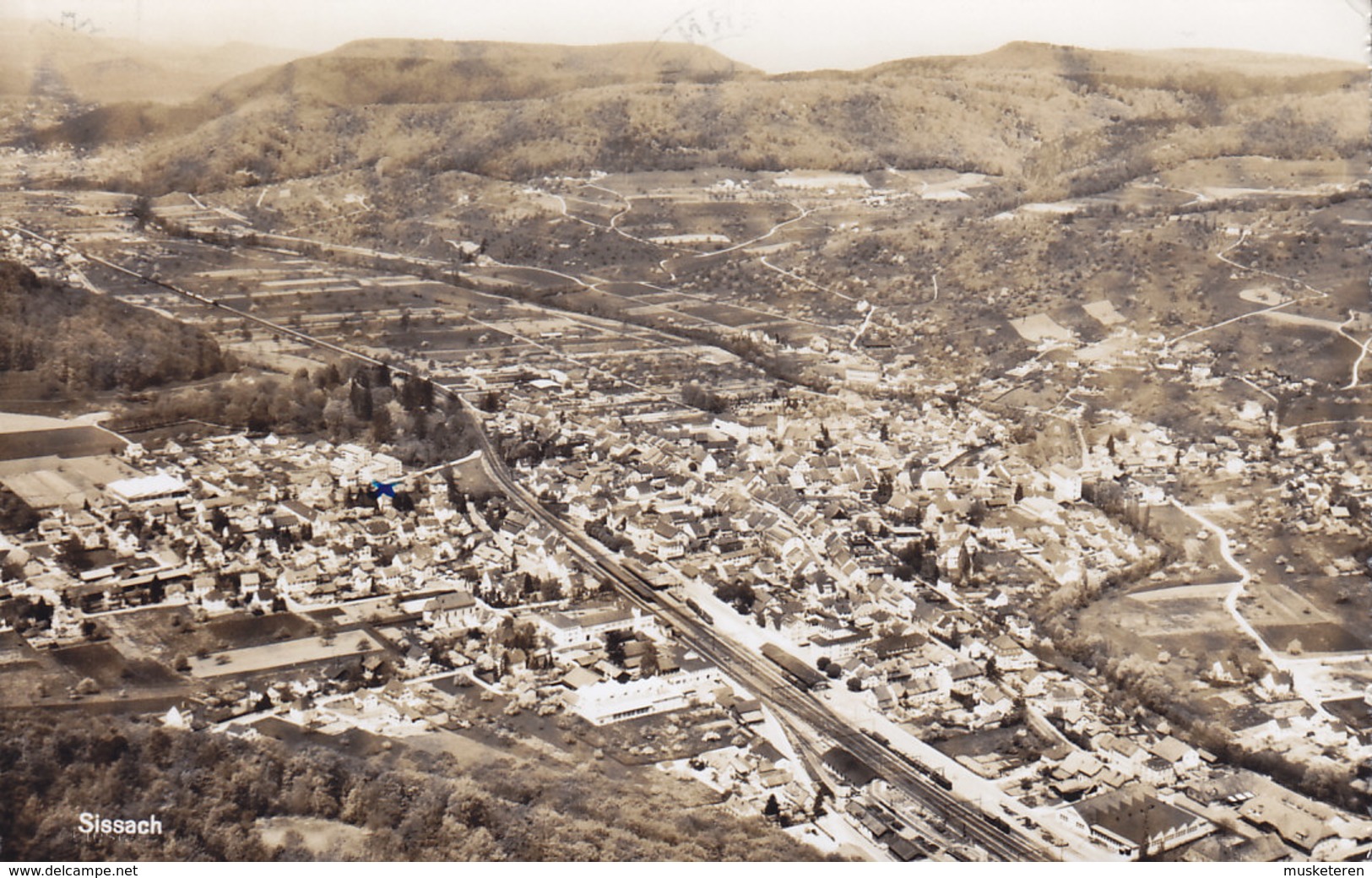 Switzerland PPC Sissach LUZERN 1956 To Denmark Echte Real Photo Véritable (2 Scans) - Sissach