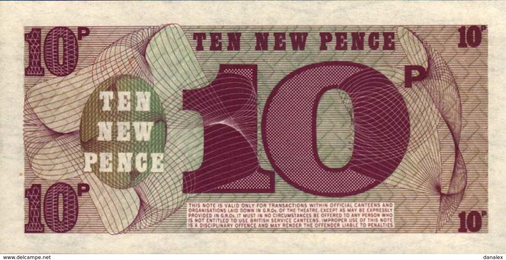 GRANDE BRETAGNE BRITISH ARMED FORCES 10 NEW PENCE 1972nd M45 UNC/NEUF - British Armed Forces & Special Vouchers