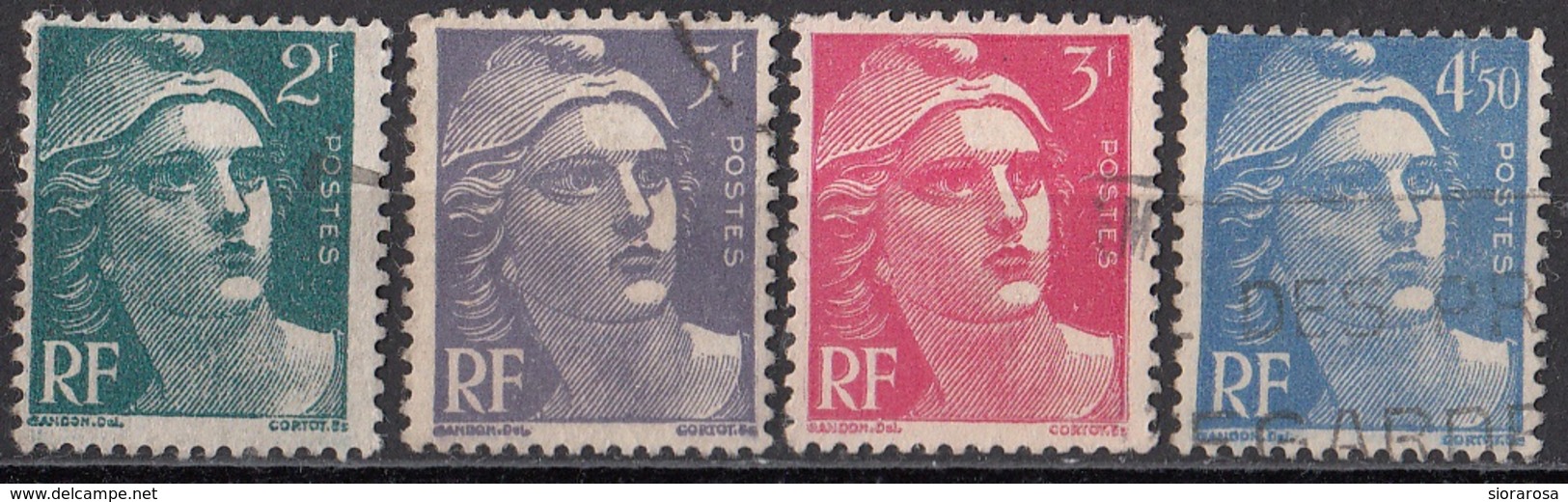 536 Francia 1945-47 Marianne Di Gandon Used - 1945-54 Marianna Di Gandon