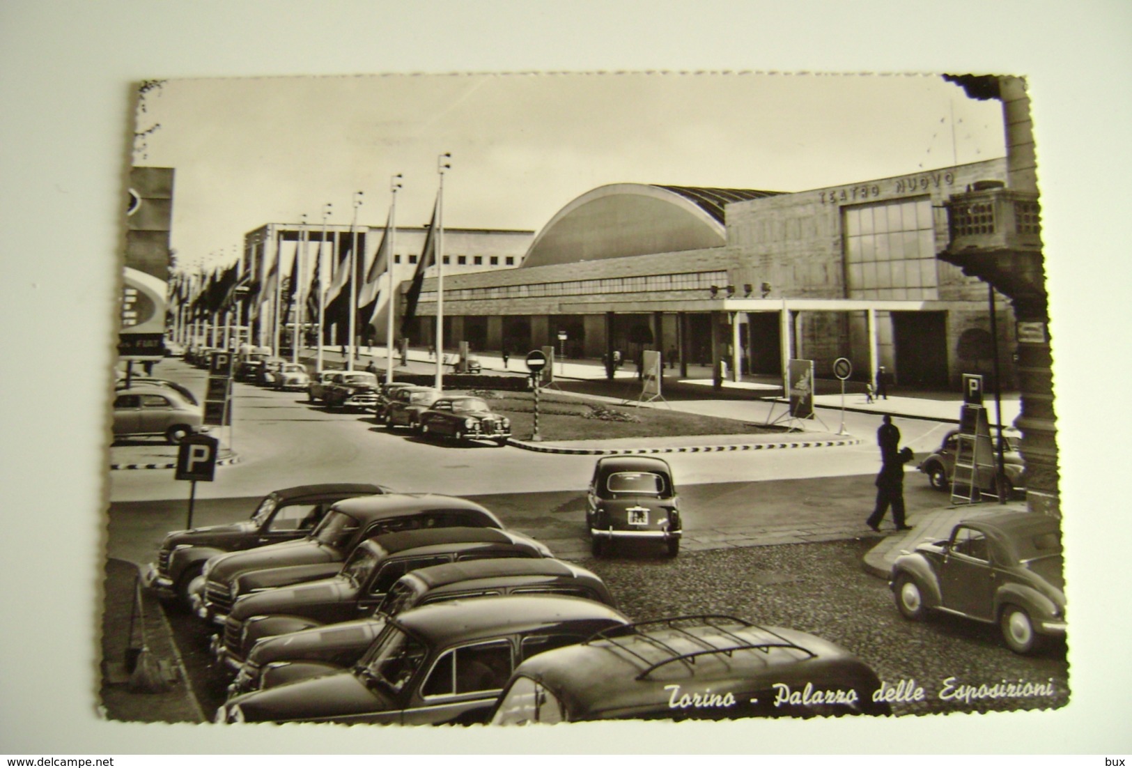 TORINO ESPOSIZIONE   ITALIA  61  TEATRO NUOVO  AUTO CAR    VIAGGIATA  COME DA FOTO FORMATO - Esposizioni