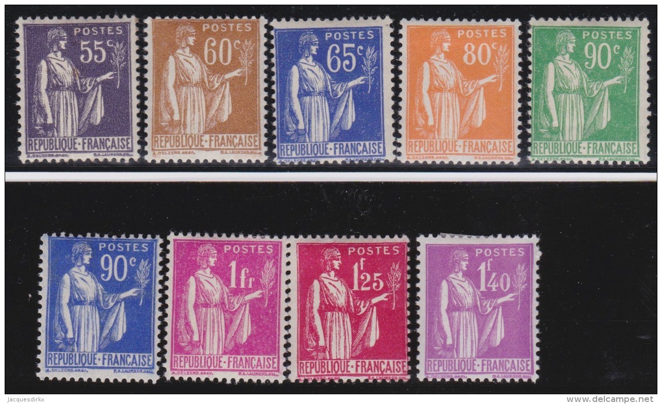 France    .     Yvert   .     363/371         .        *       .       Neuf Avec Charniere   .     /    .   Mint-hinged - Unused Stamps