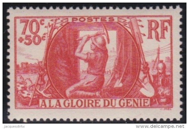 France    .     Yvert   .     423        .        *       .       Neuf Avec Charniere   .     /    .   Mint-hinged - Unused Stamps