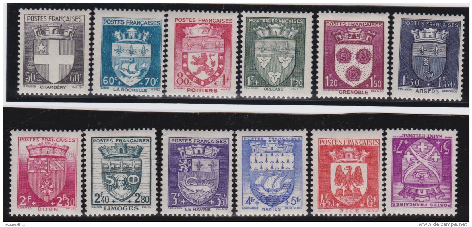 France    .     Yvert   .     553/564          .        *       .       Neuf Avec Charniere   .     /    .   Mint-hinged - Unused Stamps