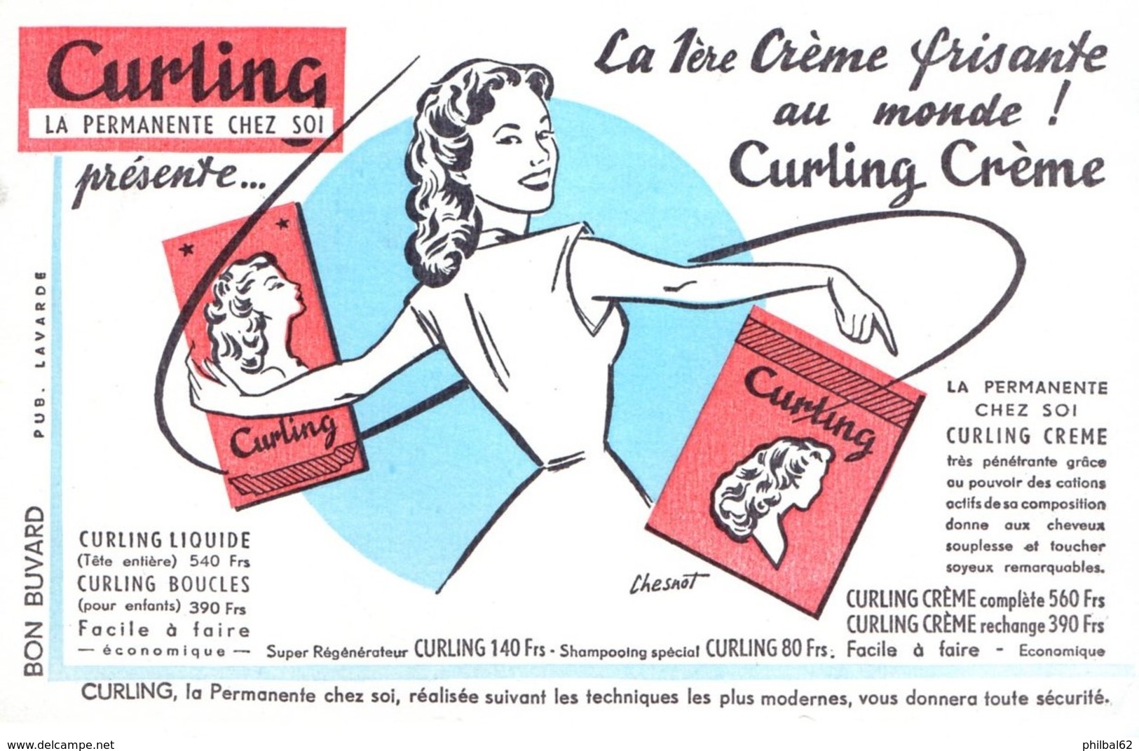 Buvard Curling, La Permanente Chez Soi. La Crème Frisante. - Perfumes & Belleza