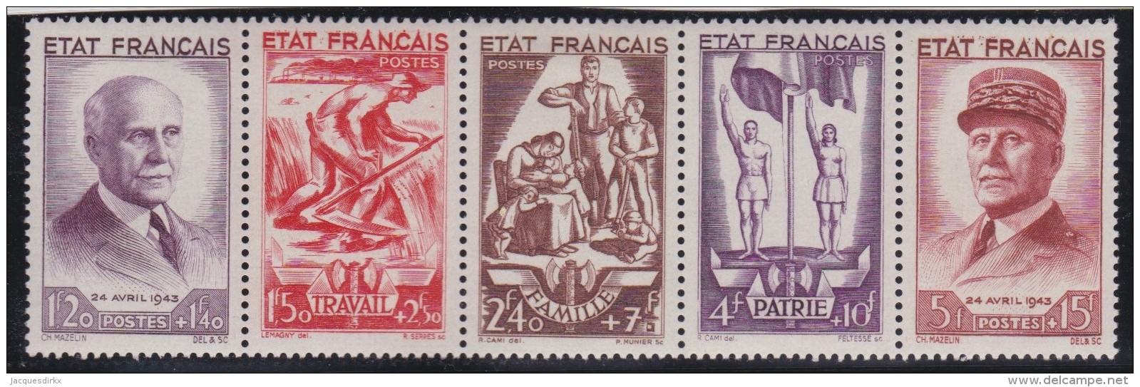 France    .     Yvert   .    580 A  ( 578:  * )   .       **    .       Neuf  SANS  Charniere   .   /    .   MNH - Unused Stamps