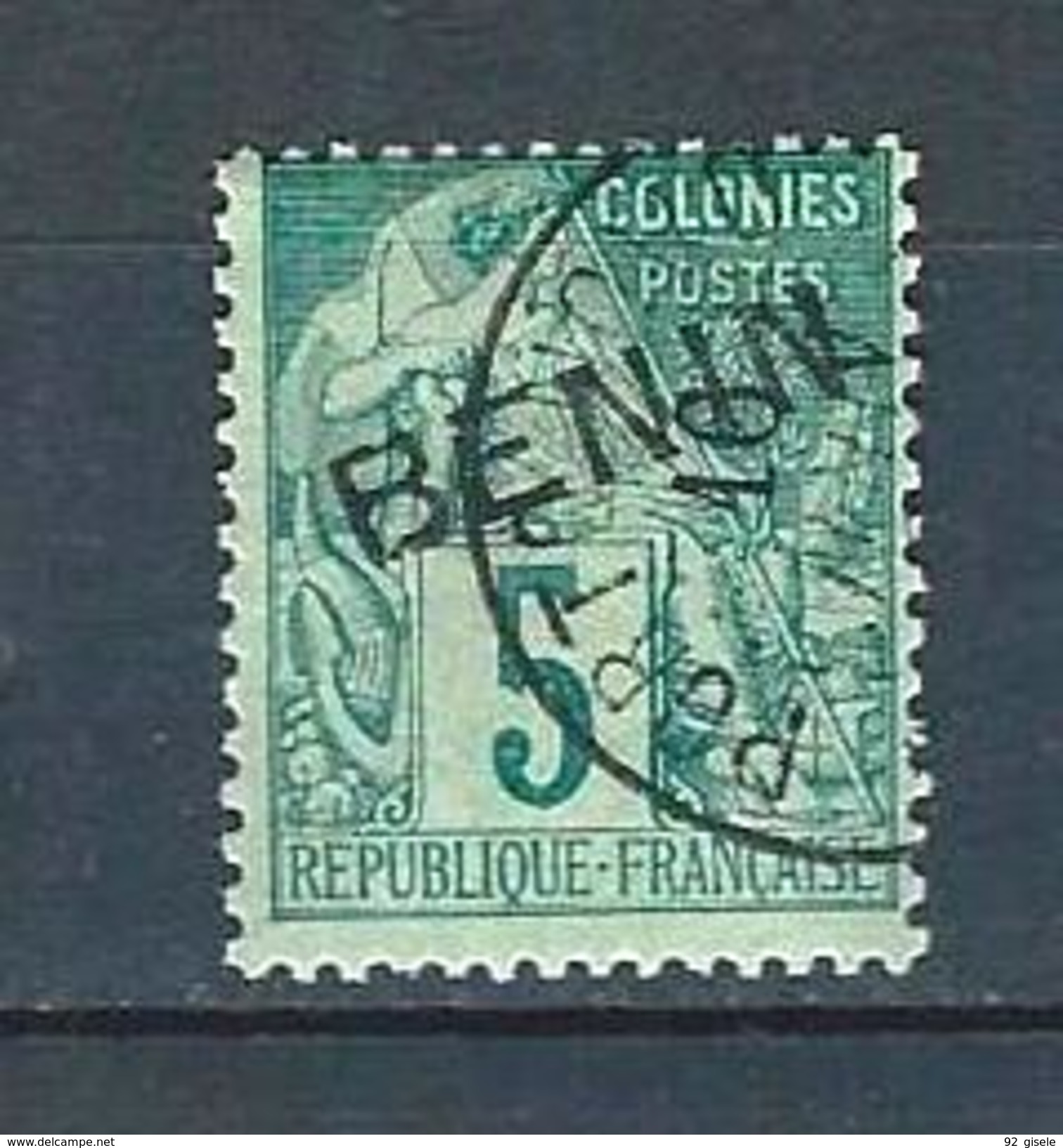 Benin YT 4 " BENIN Surchargé 5c. Vert " 1892 Oblitéré - Oblitérés