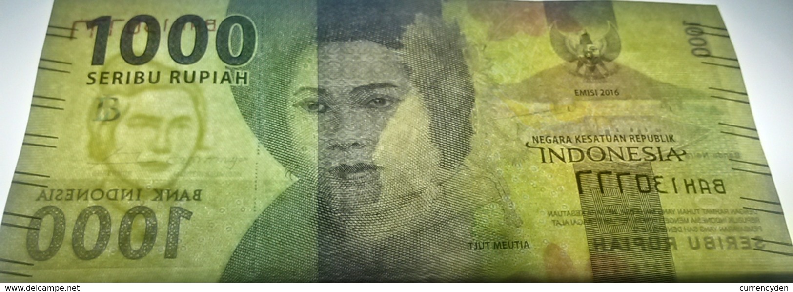 Indonesia P-NL, 1000 Rupiah, Tjut Meutia / Banda Isls, Tari Tifa Dancer 2016 UNC - Indonesien