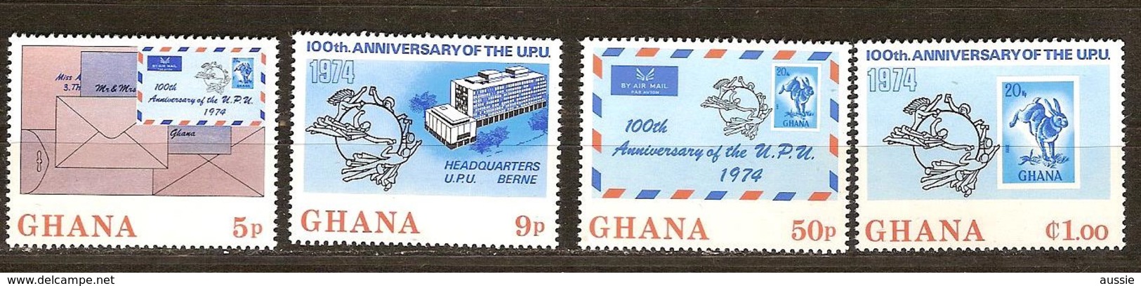 Ghana 1974 Yvertn° 495-498 *** MNH Cote 22 FF UPU - Ghana (1957-...)