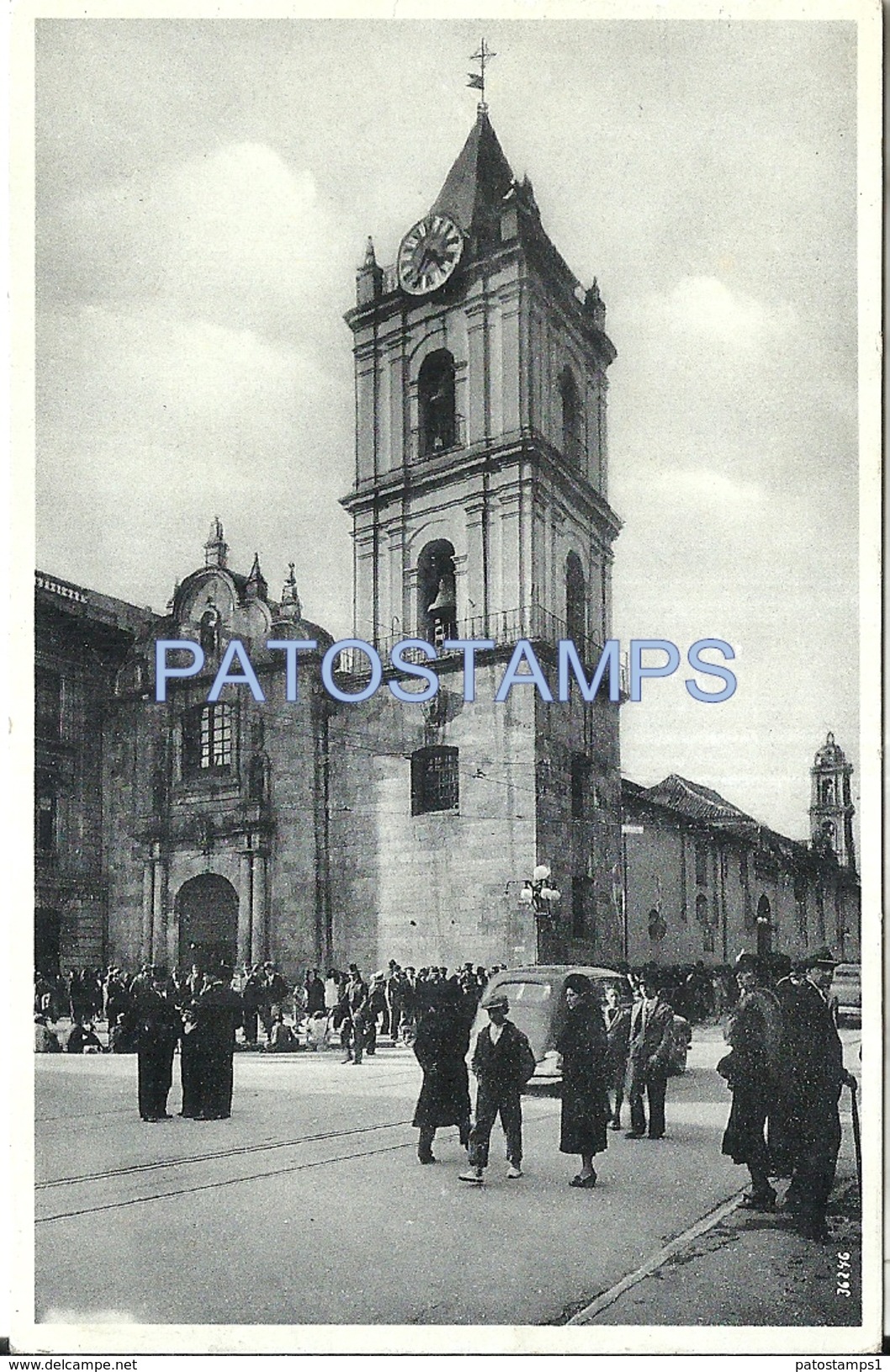 67134 COLOMBIA BOGOTA CHURCH IGLESIA DE SAN FRANCISCO & RAILROAD POSTAL POSTCARD - Colombia