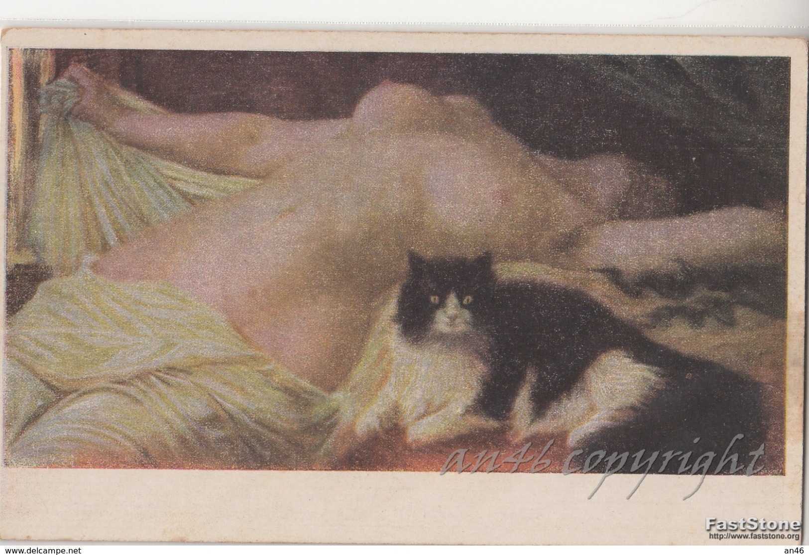 NU_NUE_NUS_NUDE_NAKED WOMAN-NUDI ARTISTICI-"La Fausseté" SOJKA Pinxit-Serie N°2649 -Original D'epoca 100%- - Paintings