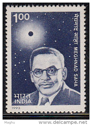 India MNH 1993, Meghnad Saha, Physicist, Science, Eclipse &amp; Sun, Astronomy, Physics, - Nuevos