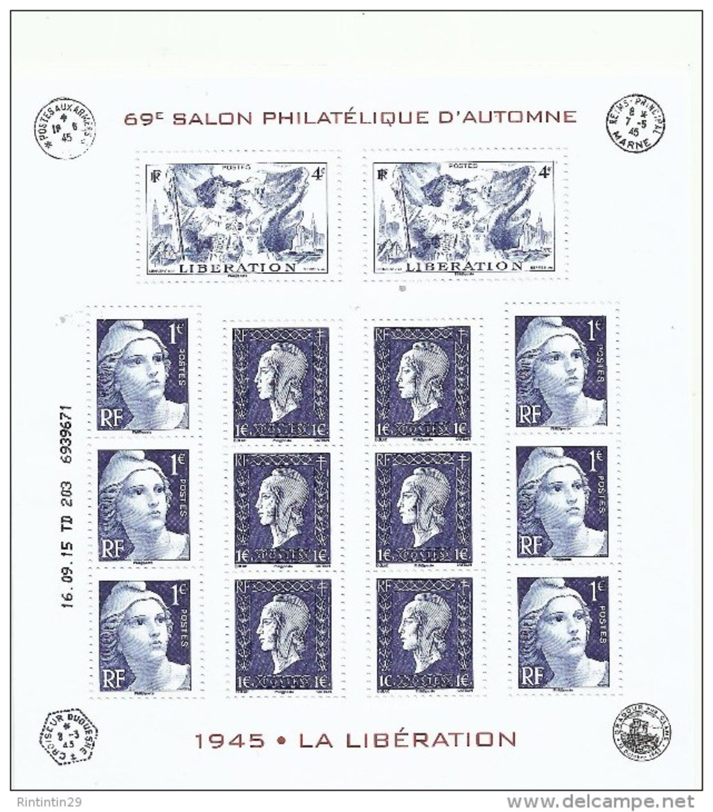 BLOC LIBERATION   SALON D´AUTOMNE 2015 - Unused Stamps