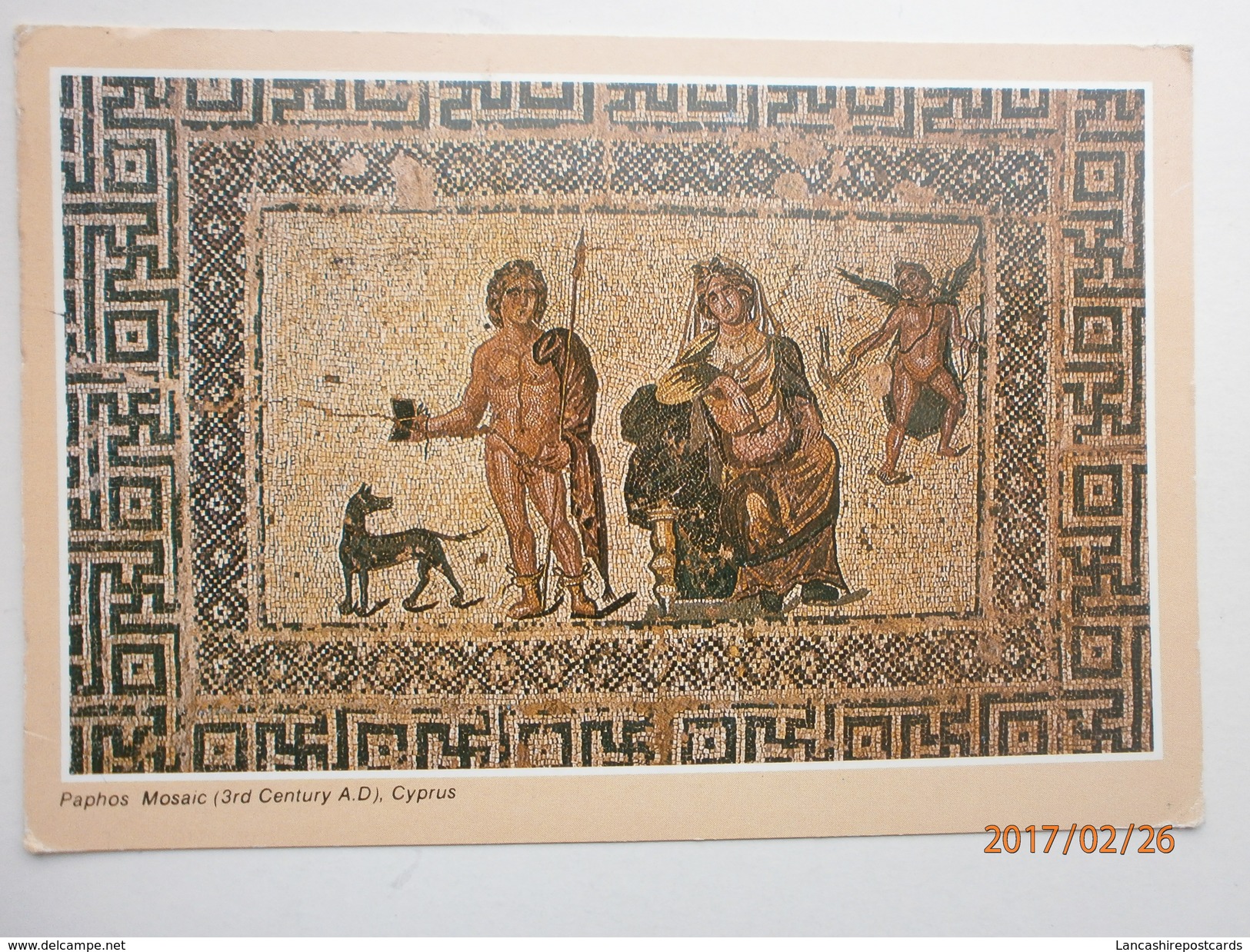 Postcard Paphos Mosaic 3rd Century AD Cyprus [ Roman ] My Ref B2469 - Chypre