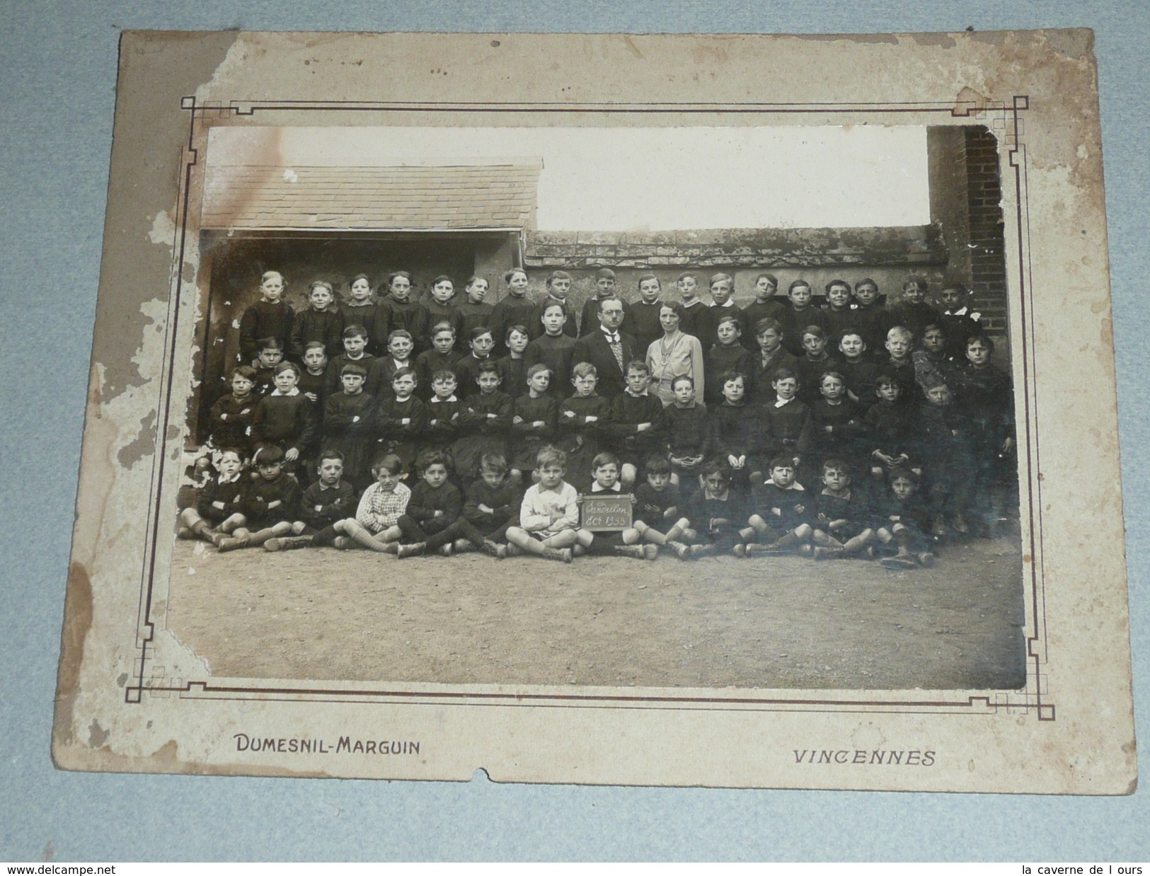 Rare Ancienne Photographie Photo Ecole Classe 1933, Sandillon Loiret 45, Enfants, Instituteurs - Photographs