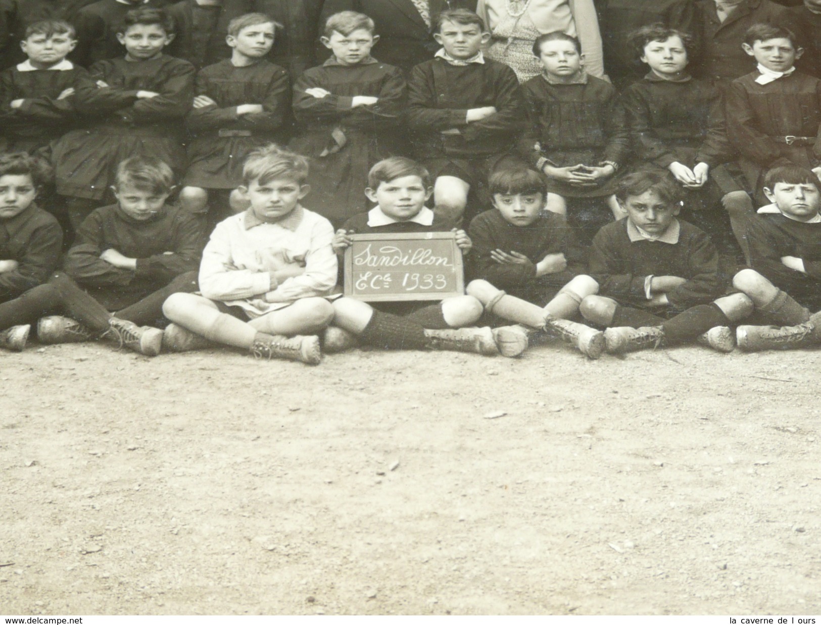 Rare Ancienne Photographie Photo Ecole Classe 1933, Sandillon Loiret 45, Enfants, Instituteurs - Photographs