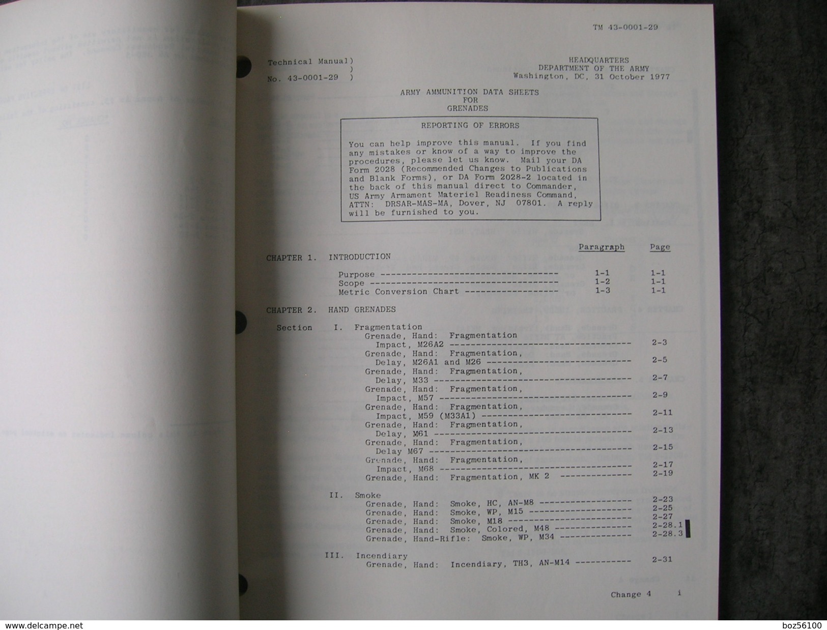 Livre Sur Les Grenades Américaines " OCTOBER 1977 " - Sammlerwaffen