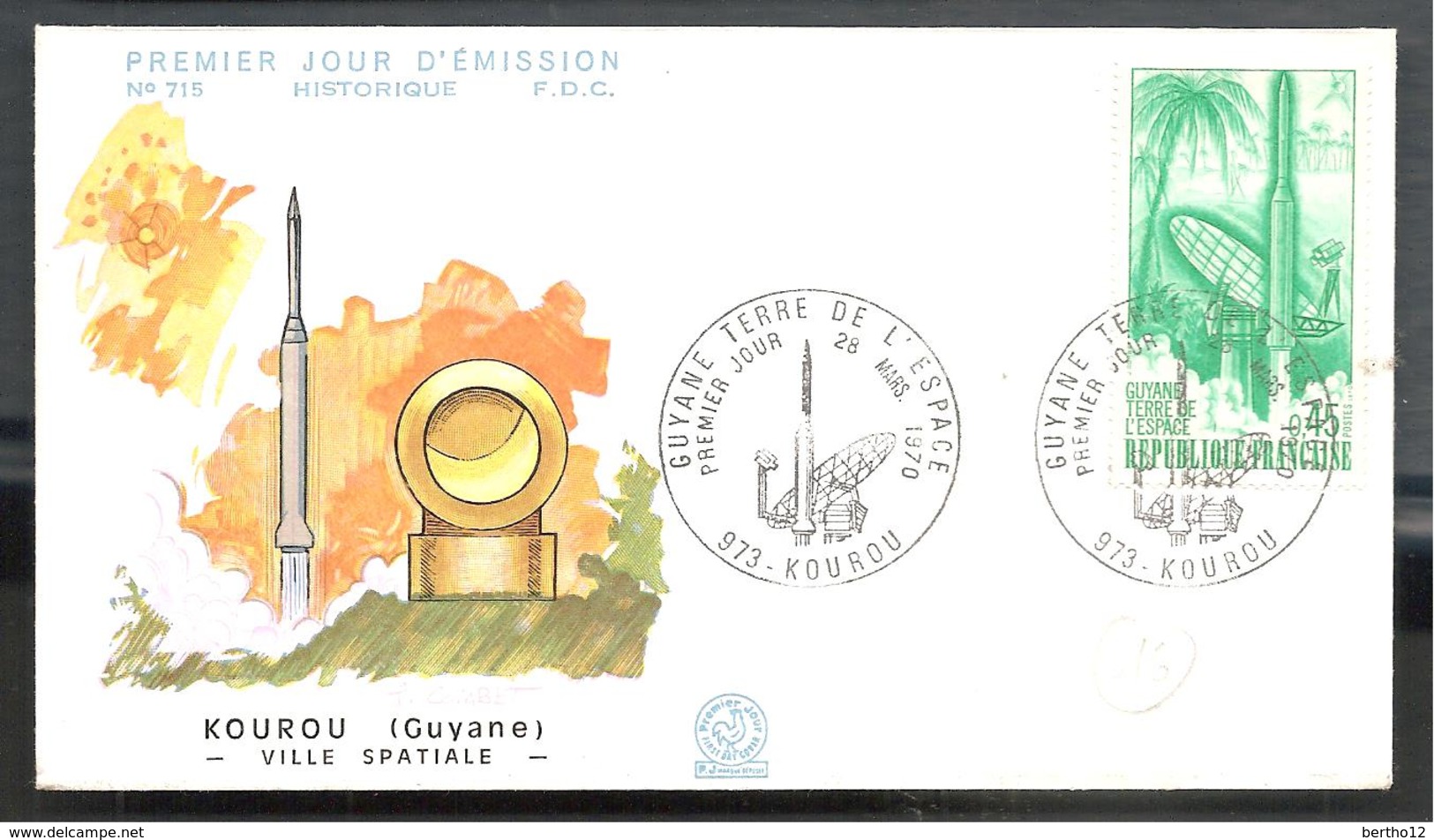 FDC  KOUROU  1970  YT N ° 1635 - Used Stamps