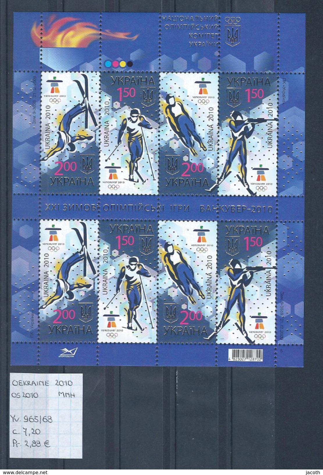 Oekraïne 2010 - Yv. 965/68 Postfris/neuf/MNH - Winter 2010: Vancouver