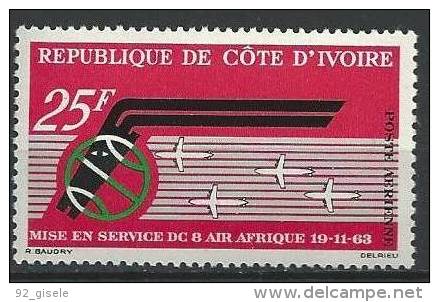 Cote Ivoire Aerien YT 30 (PA) " Air Afrique " 1963 Neuf** - Côte D'Ivoire (1960-...)