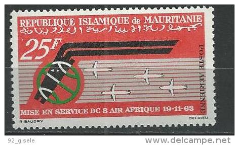 Mauritanie Aerien YT 31 (PA) " Air Afrique " 1963 Neuf** - Mauritanie (1960-...)