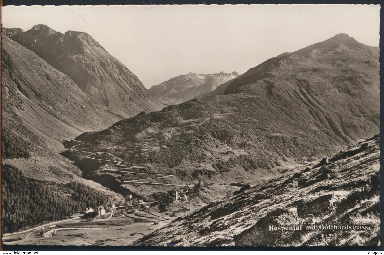 °°° 1113 - UR - HOSPENTAL MIT GOTTHARDSTRASSE - 1954 °°° - Hospental