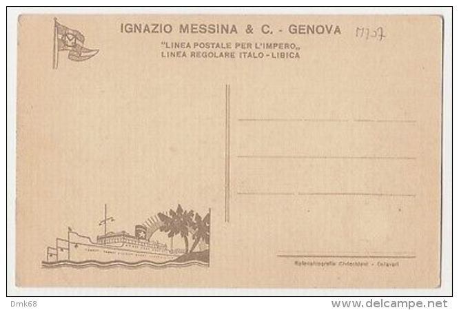 AFRICA - NATIVE TYPES - SHIP I. MESSINA ( GENOVA ) ITALY / LIBYA - 1930s (1106) - Non Classés