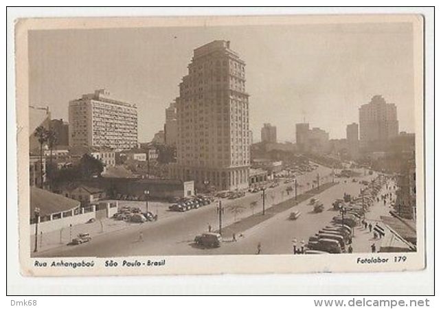 BRAZIL - SAO PAULO - RUA ANHANGABAU - RPPC 1950s ( 1139 ) - Autres & Non Classés