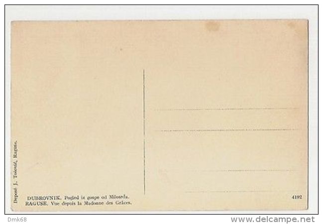 CROATIA - DUBROVNIK / RAGUSA - VUE DEPUIS LA MADONNE DES GRACES - 1910s ( 1125 ) - Autres & Non Classés