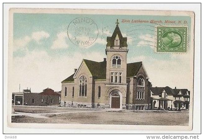 U.S.A. - ZION LUTHERAN CHURCH - MINOT - N.D. EDIT SOLIEN CO. 1916  ( 1115 ) - Otros & Sin Clasificación