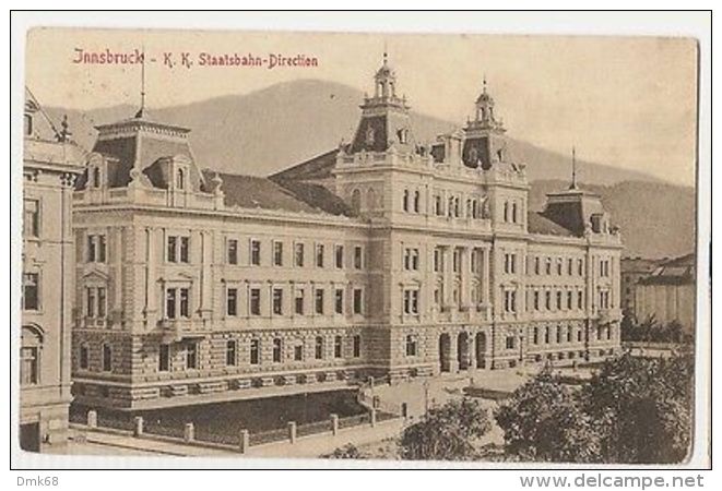 AUSTRIA - INNSBRUCK - K.K. STAATSBAHN-DIRECTION- EDIT STENGEL & C. 1908 ( 1136 ) - Autres & Non Classés