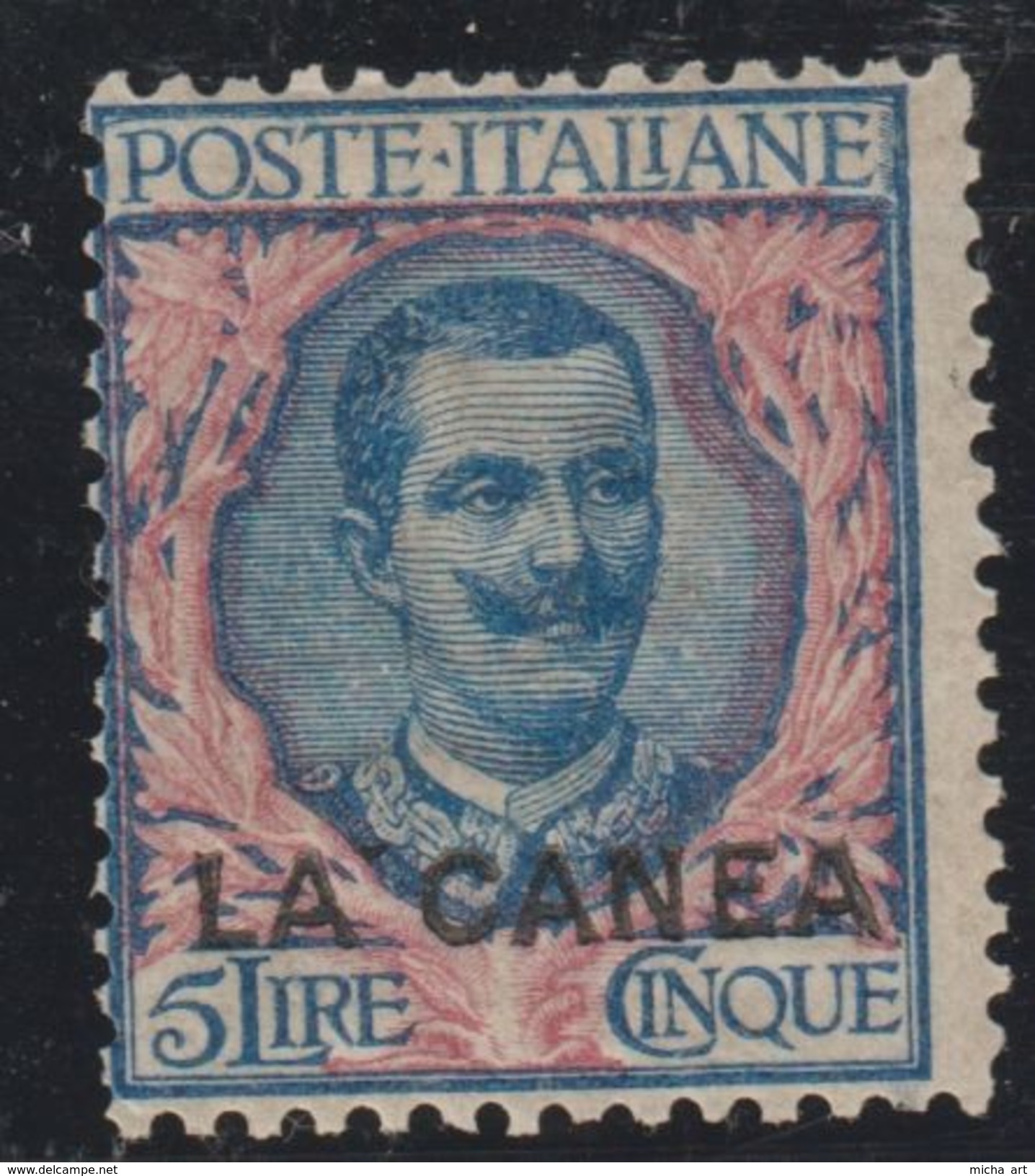 LA CANEA 1906 Italian Offices In Crete 5 Lire MH High CV Signed See Description W0556 - La Canea