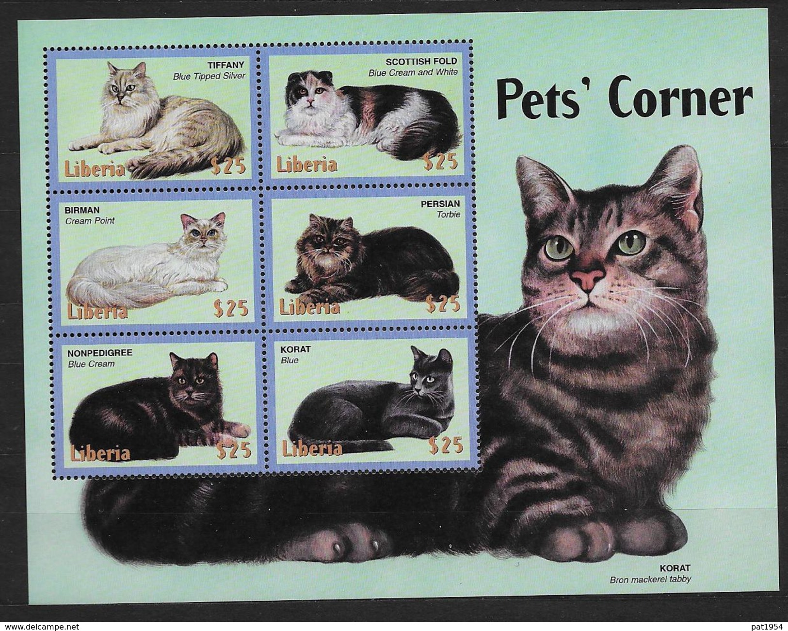 Libéria 1999 N°2075/2080 En Bloc Neuf Avec Chats - Katten