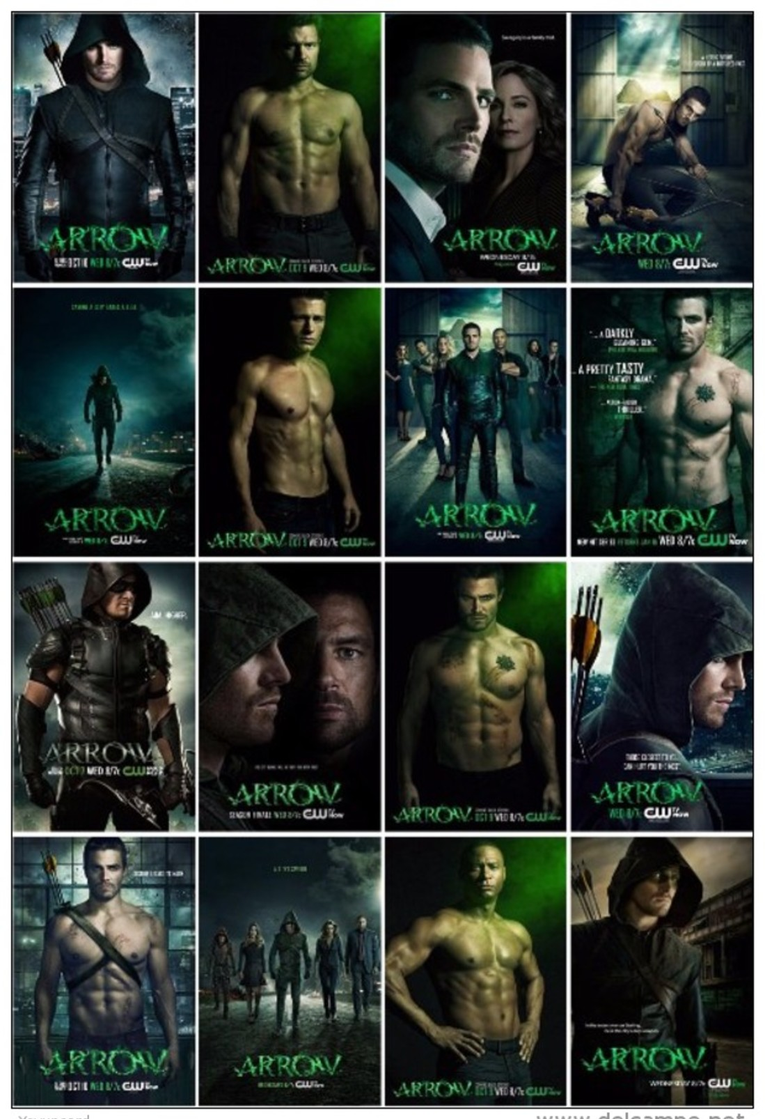 16 Postcards Of  Arrow  Superhero  Archer Tv Film Poster,  Postkarte Carte Postale - Serie Televisive