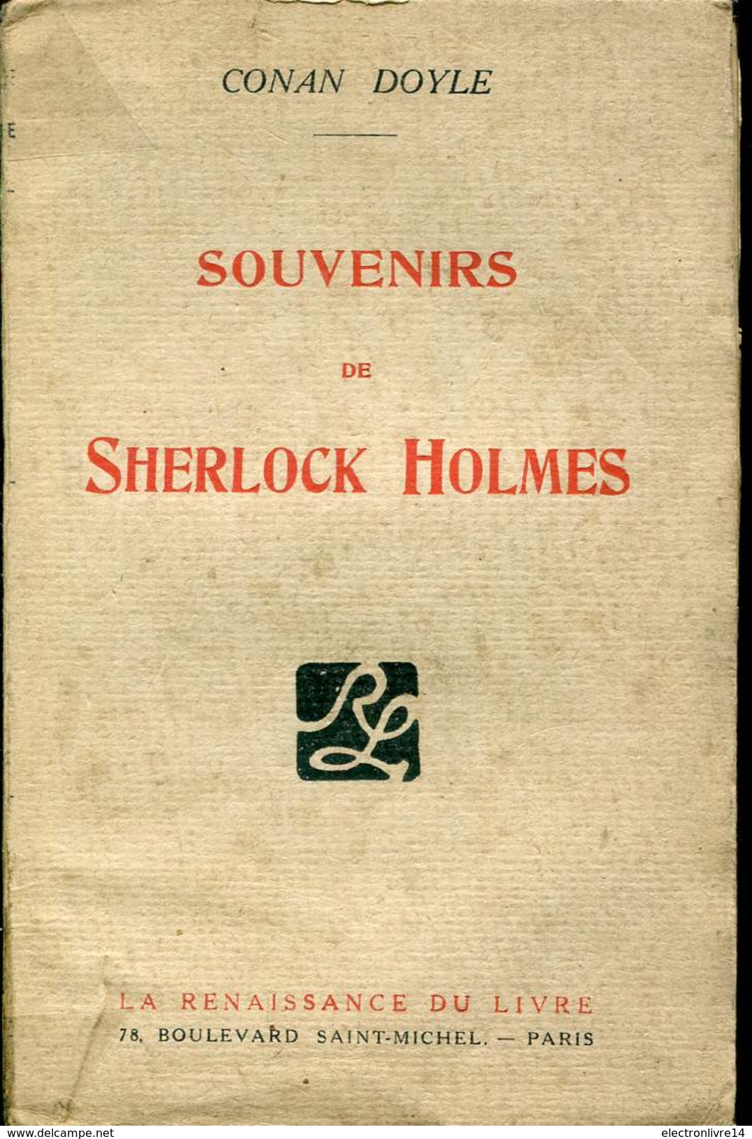 Doyle Souvenirs De Sherlock Holmes Renaissance Du Livre - Autres & Non Classés