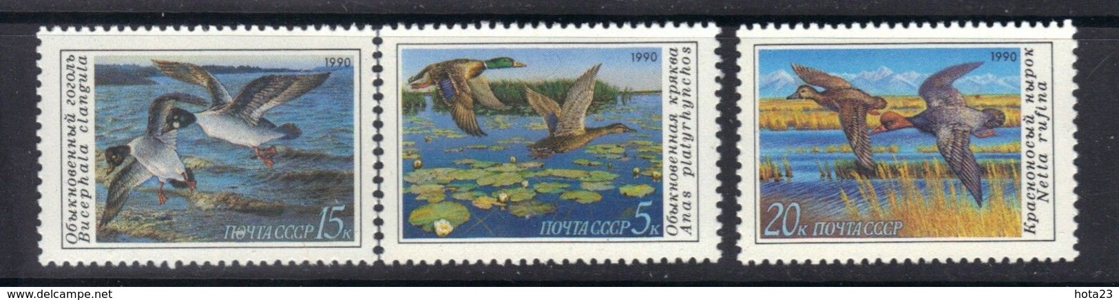 Russia 1990 Ducks/Birds/Nature/Wildlife/Conservation/Mallards 3v Set MNH - DUCK - Ducks