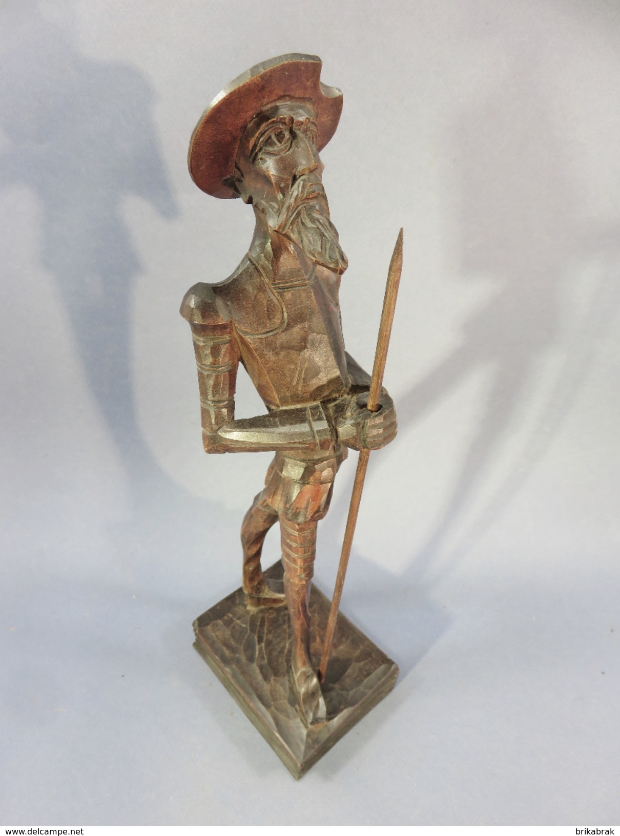 * STATUE DON QUICHOTTE AU LIVRE # Sculpture Cervantes Souvenir Espagne Art populaire Littérature Livre Sancho