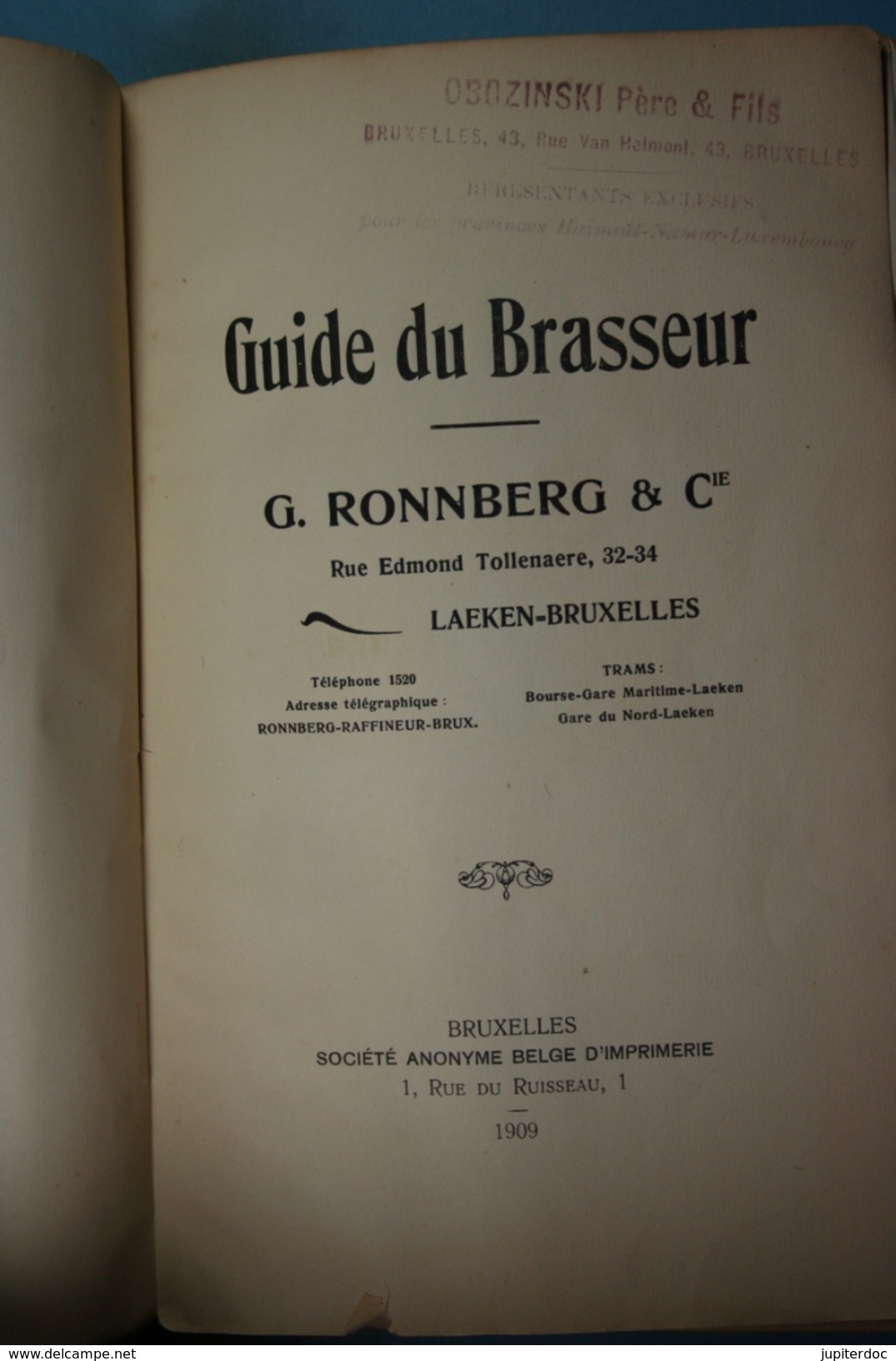 Guide Du Brasseur G.Ronnberg & Cie 1909 - Knutselen / Techniek