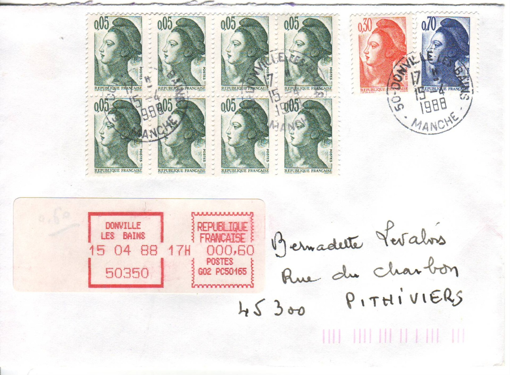 TYPe Liberté De Gandon Sur Lettre  /383 - 1961-....