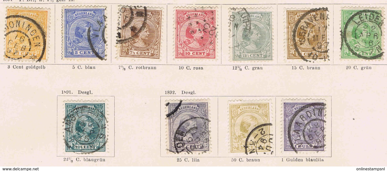 Netherlands: classic collection starts 1852 used on album pages Cat value NVPH 2017 approx. 2700 euro