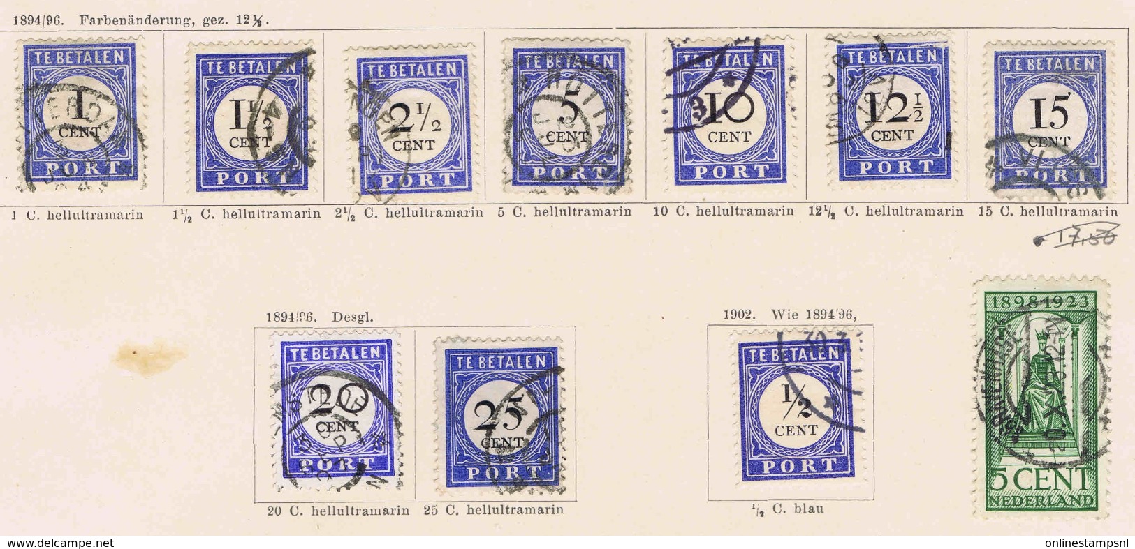 Netherlands: classic collection starts 1852 used on album pages Cat value NVPH 2017 approx. 2700 euro